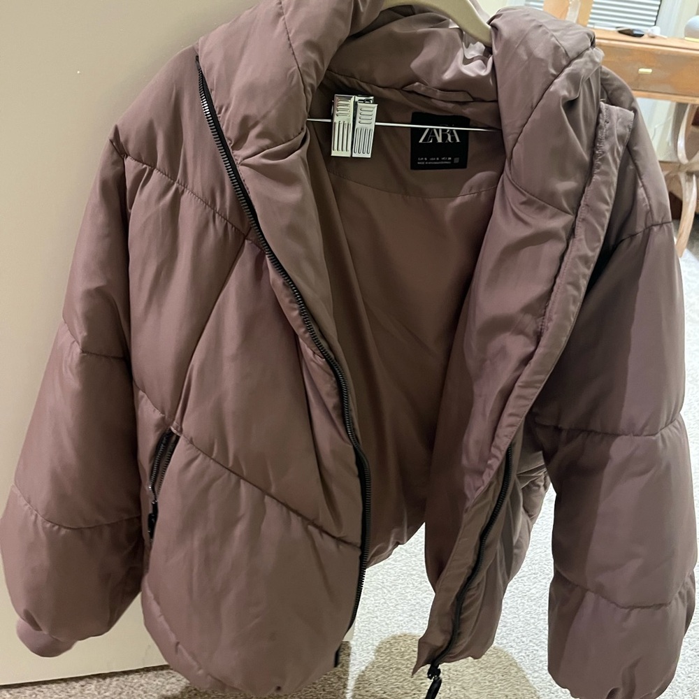 Zara Brown Bomber Jacket